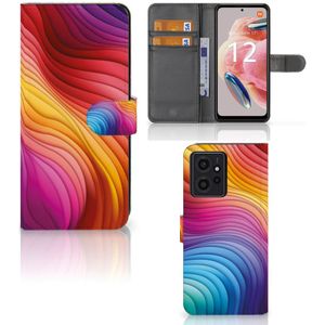 Book Case voor Xiaomi Redmi Note 12 4G Regenboog