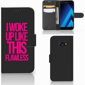 Samsung Galaxy A5 2017 Hoesje met naam Woke Up - Origineel Cadeau Zelf Maken