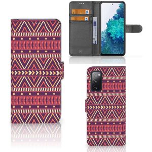 Samsung Galaxy S20 FE Telefoon Hoesje Aztec Paars