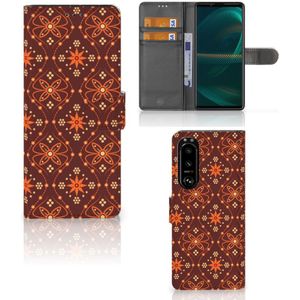 Sony Xperia 5III Telefoon Hoesje Batik Brown