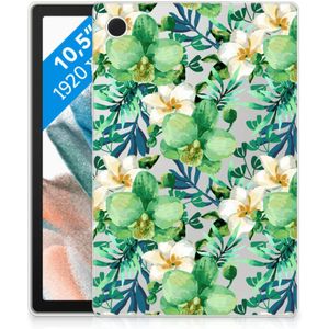 Samsung Galaxy Tab A8 2021/2022 Siliconen Hoesje Orchidee Groen