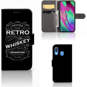 Samsung Galaxy A40 Book Cover Whiskey