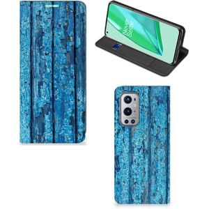 OnePlus 9 Pro Book Wallet Case Wood Blue