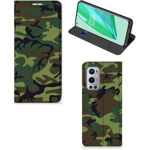 OnePlus 9 Pro Hoesje met Magneet Army Dark