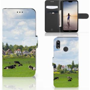 Huawei P20 Lite Telefoonhoesje met Pasjes Koeien