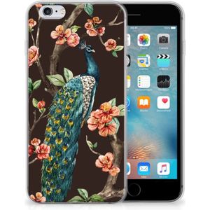 Apple iPhone 6 | 6s TPU Hoesje Pauw met Bloemen