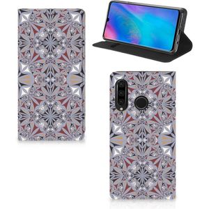 Huawei P30 Lite New Edition Standcase Flower Tiles