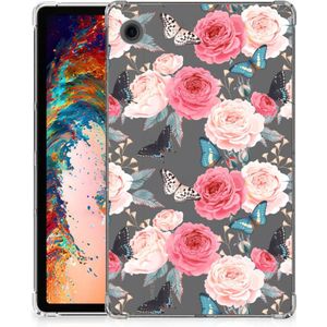 Samsung Galaxy Tab A9 Siliconen Hoesje Butterfly Roses