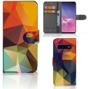 Samsung Galaxy S10 Book Case Polygon Color