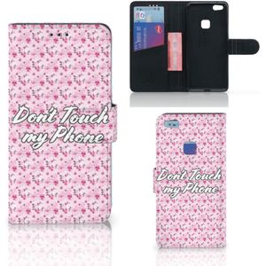 Huawei P10 Lite Portemonnee Hoesje Flowers Pink DTMP