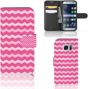 Samsung Galaxy S7 Telefoon Hoesje Waves Pink