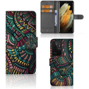 Samsung Galaxy S21 Ultra Telefoon Hoesje Aztec