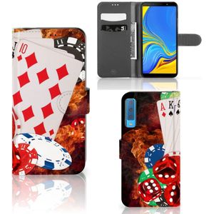 Samsung Galaxy A7 (2018) Wallet Case met Pasjes Casino