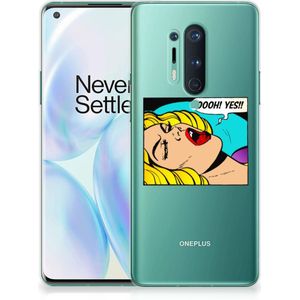 OnePlus 8 Pro Silicone Back Cover Popart Oh Yes