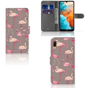 Huawei Y6 (2019) Telefoonhoesje met Pasjes Flamingo