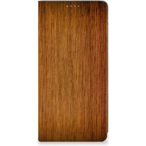 Samsung Galaxy A12 Book Wallet Case Donker Hout