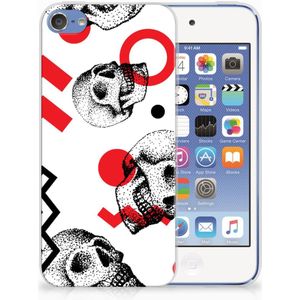 Silicone Back Case Apple iPod Touch 5 | 6 Skull Red