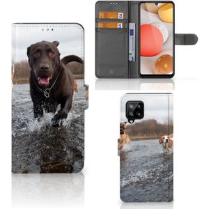 Samsung Galaxy A42 5G Telefoonhoesje met Pasjes Honden Labrador