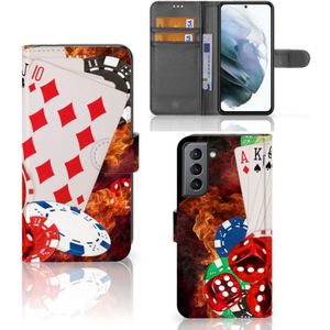 Samsung Galaxy S21 FE Wallet Case met Pasjes Casino