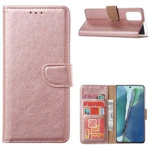 Book Cover Xiaomi Mi 10 Lite Hoesje Rose met Pasjeshouder