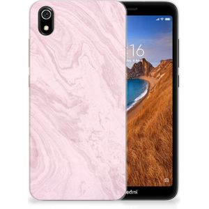 Xiaomi Redmi 7A TPU Siliconen Hoesje Marble Pink - Origineel Cadeau Vriendin