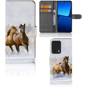 Xiaomi 13 Lite Telefoonhoesje met Pasjes Paarden