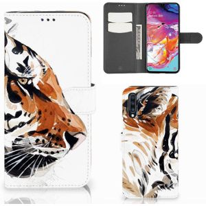 Hoesje Samsung Galaxy A70 Watercolor Tiger