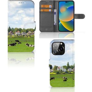iPhone 14 Pro Telefoonhoesje met Pasjes Koeien