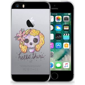 Silicone Back Case Apple iPhone SE | 5S Boho Skull