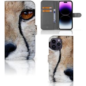 iPhone 15 Pro Max Telefoonhoesje met Pasjes Cheetah