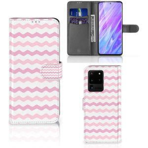 Samsung Galaxy S20 Ultra Telefoon Hoesje Waves Roze