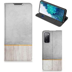 Samsung Galaxy S20 FE Book Wallet Case Wood Concrete