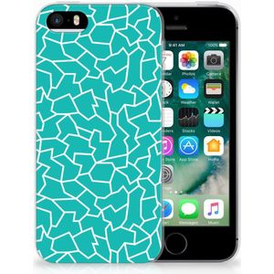 Apple iPhone SE | 5S Hoesje maken Cracks Blue