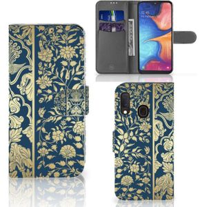 Samsung Galaxy A20e Hoesje Beige Flowers