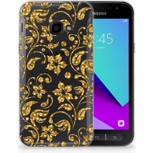 Samsung Galaxy Xcover 4 | Xcover 4s TPU Case Gouden Bloemen
