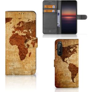 Sony Xperia 1 II Flip Cover Wereldkaart