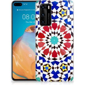 Huawei P40 TPU Siliconen Hoesje Mozaïek