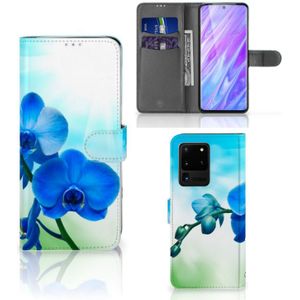 Samsung Galaxy S20 Ultra Hoesje Orchidee Blauw - Cadeau voor je Moeder