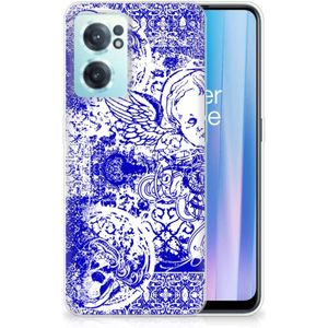 Silicone Back Case OnePlus Nord CE 2 5G Angel Skull Blauw