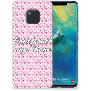 Huawei Mate 20 Pro Silicone-hoesje Flowers Pink DTMP