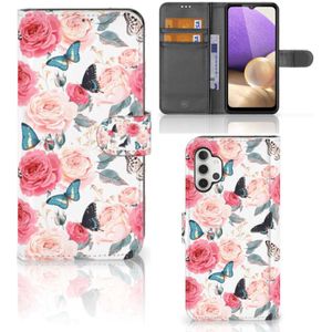Samsung Galaxy A32 4G Hoesje Butterfly Roses