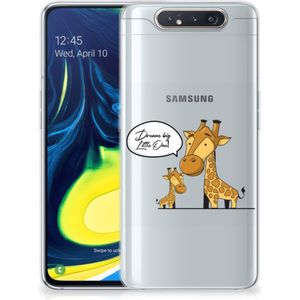 Samsung Galaxy A80 Telefoonhoesje met Naam Giraffe
