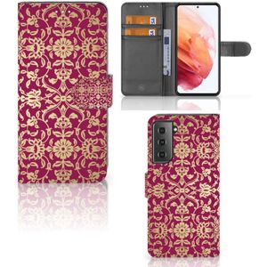 Wallet Case Samsung Galaxy S21 Barok Pink