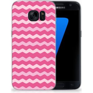 Samsung Galaxy S7 TPU bumper Waves Pink