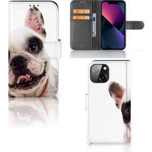 iPhone 13 Mini Telefoonhoesje met Pasjes Franse Bulldog