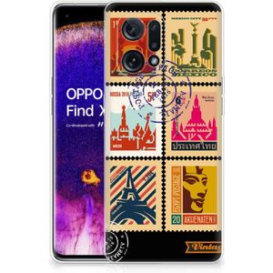 OPPO Find X5 Siliconen Back Cover Postzegels