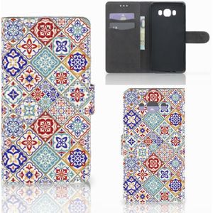 Samsung Galaxy J7 2016 Bookcase Tiles Color