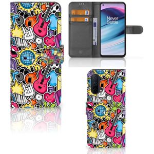 OnePlus Nord CE 5G Wallet Case met Pasjes Punk Rock