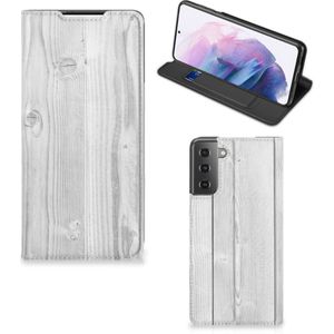 Samsung Galaxy S21 Plus Book Wallet Case White Wood