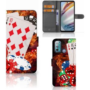 Motorola Moto G60 Wallet Case met Pasjes Casino